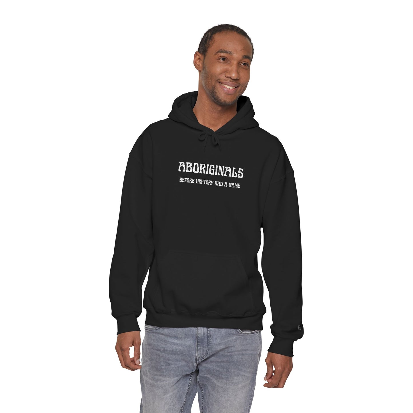 Aboriginal "Before His-tory Had A Name" Hoodie — Embroidered Statement Hoodie