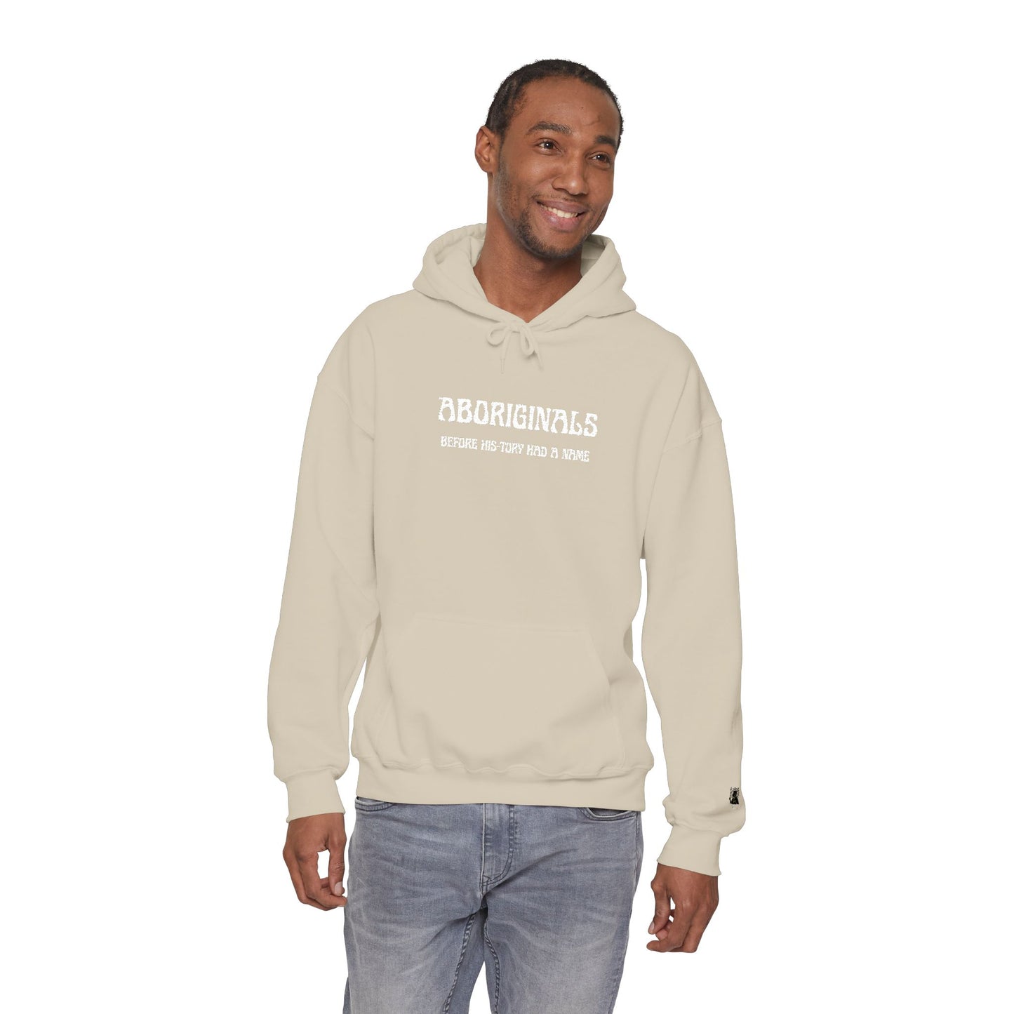 Aboriginal "Before His-tory Had A Name" Hoodie — Embroidered Statement Hoodie